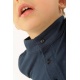 T shirt polo coton bio col mao manches longues enfant