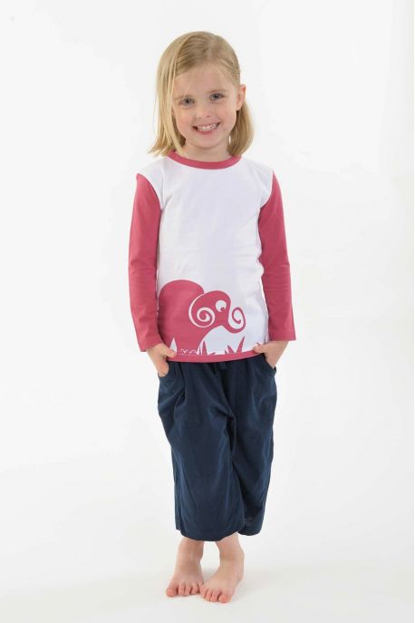 Tshirt enfant Elephant pur coton bio manches longues