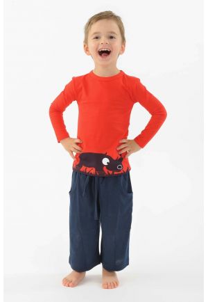 T shirt enfant Rhinoferoce pur coton bio manches longues