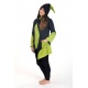 Veste ethnique Flox Noir et vert pomme