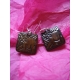 BO7031 Boucle d oreille os de buffle nepalais elephant
