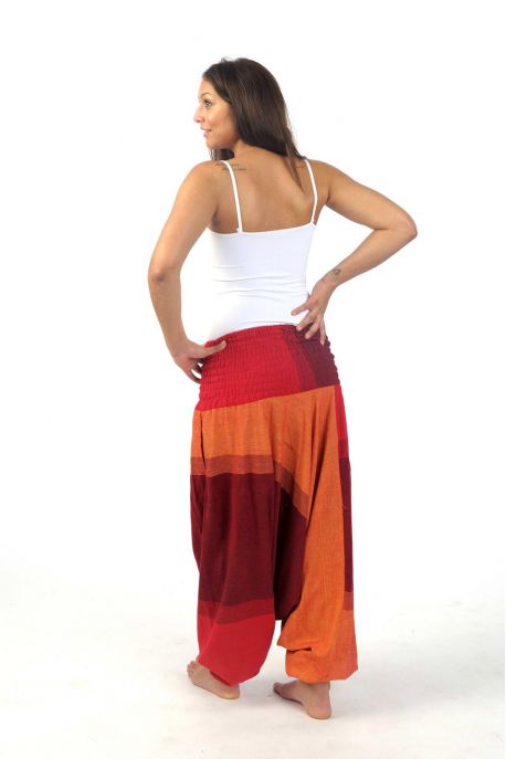 Sarouel homme femme élastique rouge Sanjeevani 