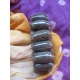 BR302 bracelet coquillage ovale vert tachete fonce