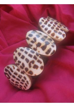 BR308 bracelet ovale shell leopard