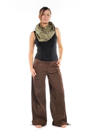 Pantalon hybride marron uni