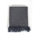 Cheche foulard coton ethnic eventail gris et noir