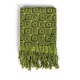 Cheche foulard coton psychedelic square kaki noir