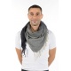 Cheche foulard coton basic ethnic noir gris chine