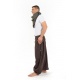Pantalon sarouel elastique bouffant marron Elia