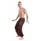 Pantalon sarouel elastique grande taille chocolat
