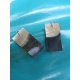 BO604 boucle d oreille nacre bi-colore rectangle