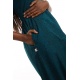 Combinaison sarouel femme ethnic psychedelic bleu petrole