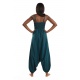 Combinaison sarouel femme ethnic psychedelic bleu petrole