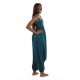 Combinaison sarouel femme ethnic psychedelic bleu petrole