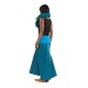 Jupe longue ethnic bulb bleu vert coton doux du Nepal