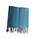 Cheche foulard coton basic ethnic degrade bleu