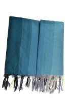 Cheche foulard coton basic ethnic degrade bleu