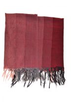 Cheche foulard coton basic ethnic bordeau rose gris