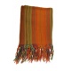 Cheche foulard ethnique multi degrade tisse orange vert