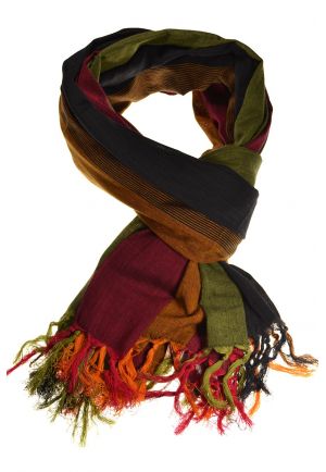 Cheche keffieh coton basic ethnic noir vert jaune rouge