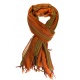 Cheche foulard ethnique multi degrade tisse orange vert