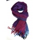 Cheche foulard coton basic ethnic violet bleu fuchsia chine