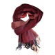 Cheche foulard coton basic ethnic bordeau rose gris