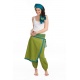 FZCH46 Cheche foulard coton multi patch ethnic print bleu vert