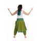 FZCH46 Cheche foulard coton multi patch ethnic print bleu vert