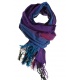Cheche foulard coton basic ethnic violet bleu fuchsia chine