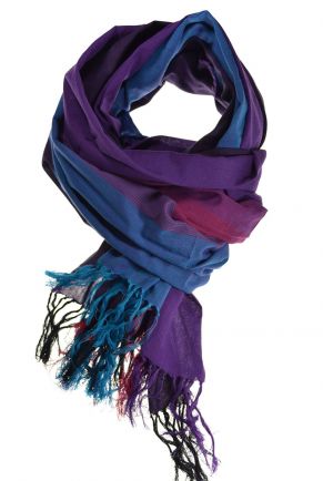 Cheche foulard coton basic ethnic violet bleu fuchsia chine