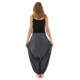 Sarouel femme hiver gris souris imprime psychedelic noir