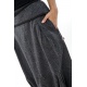 Sarouel femme hiver gris souris imprime psychedelic noir