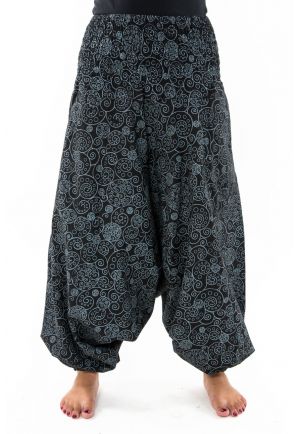 Sarouel femme elastique spirale etnique chic hiver