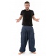 Sarouel baggy aladin blue jean et coton noir homme femme