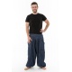Sarouel baggy aladin blue jean et coton noir homme femme