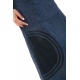 Combi sarouel femme blue jean et coton noir street chic