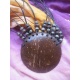 CO403 collier coco rond perle de bois et metal multistring