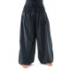 Pantalon elastique bouffant femme noir uni Mia