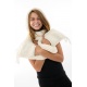 Capuche Echarpe moufle pure laine douce Le 3 en 1 