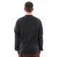 Chemise coton leger noir boutons noix de coco Harree