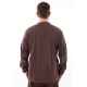 Chemise coton leger marron Nepal boutons coco Gengis