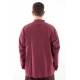 Chemise coton epais bordeau 1 bouton coco