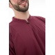 Chemise coton epais bordeau 1 bouton coco