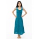 Robe longue boheme imprime ethnique babacool bleus Delya