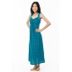 Robe longue boheme imprime ethnique babacool bleus Delya