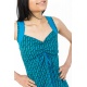 Robe longue boheme imprime ethnique babacool bleus Delya