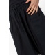 Sarouel pantacourt grande taille coton leger noir uni