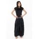 Pantalon saroual bouffant noir sari brillant Kevah