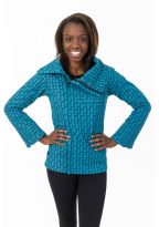Veste grand col doublee polaire zip poches et poignets
